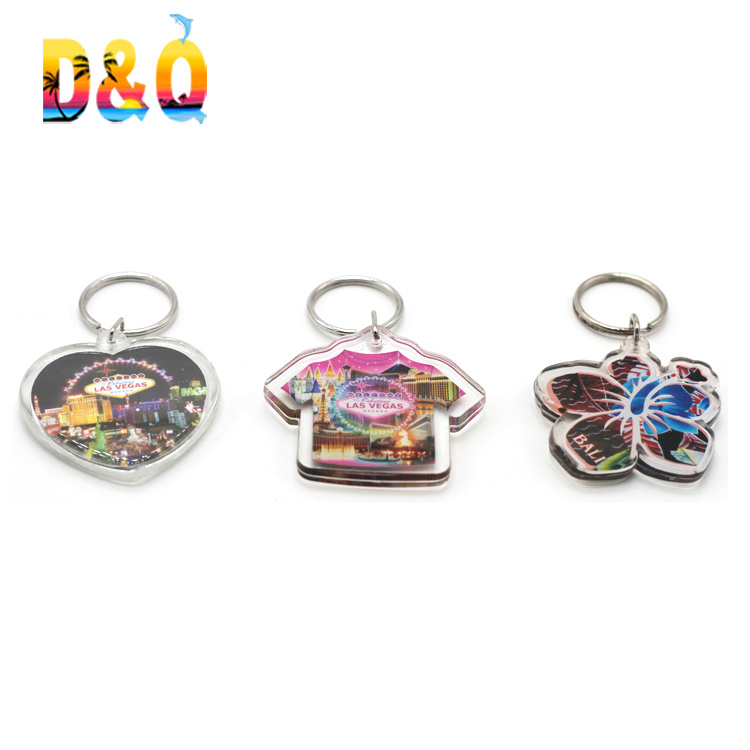 Wholesale Customized Promotion Gift Beach Souvenir Acrylic Turtle Dolphin Keychain