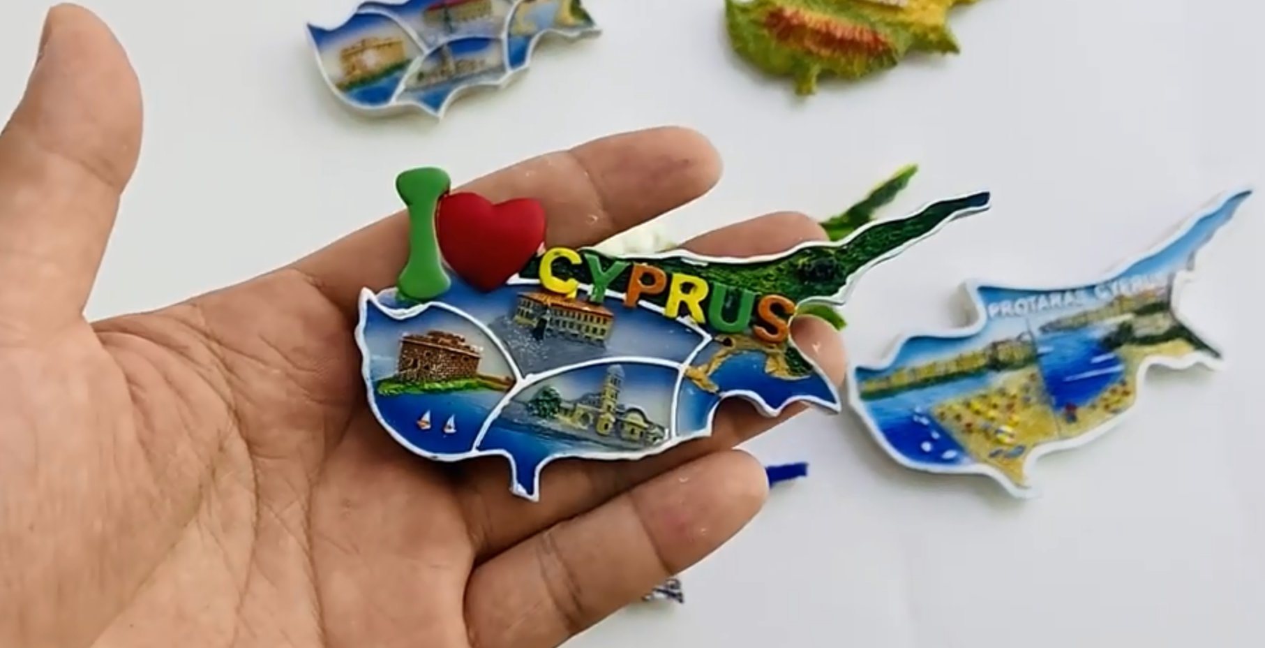 Wholesale Custom Resin Cyprus Map Souvenir Gift Fridge Magnet