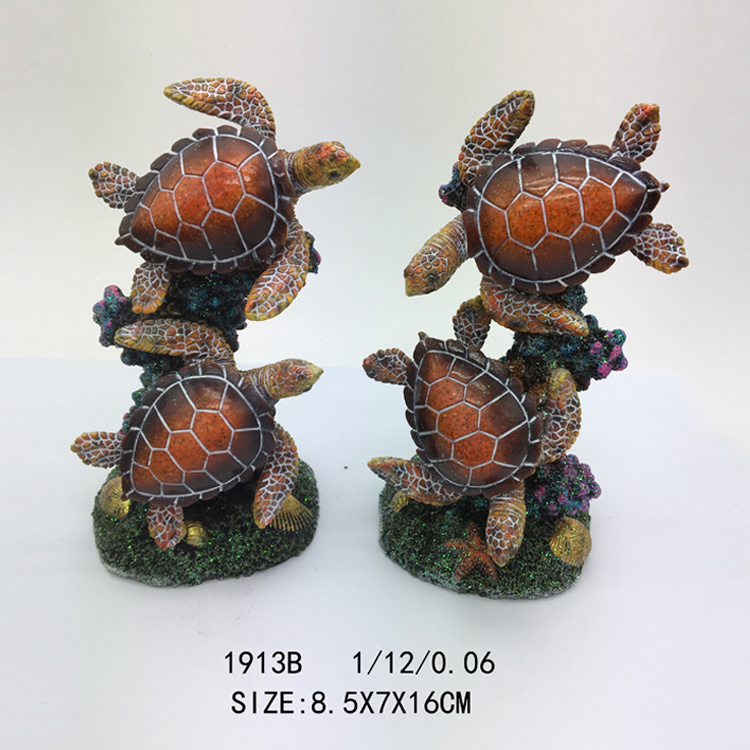 High Quality Home Decor Sea Life Souvenirs Resin Sea Turtle Figurine