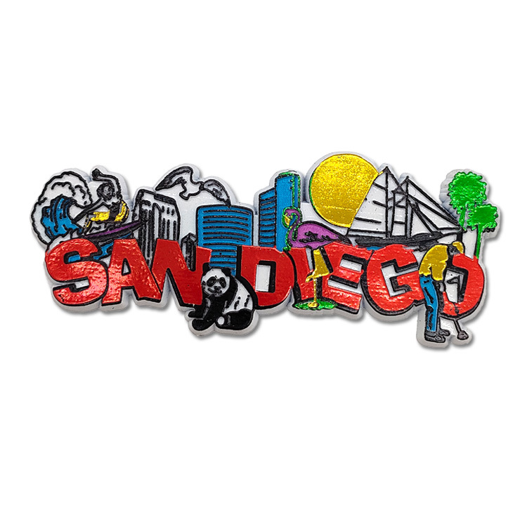 Custom 3D Rubber San Diego Souvenir Fridge Magnet