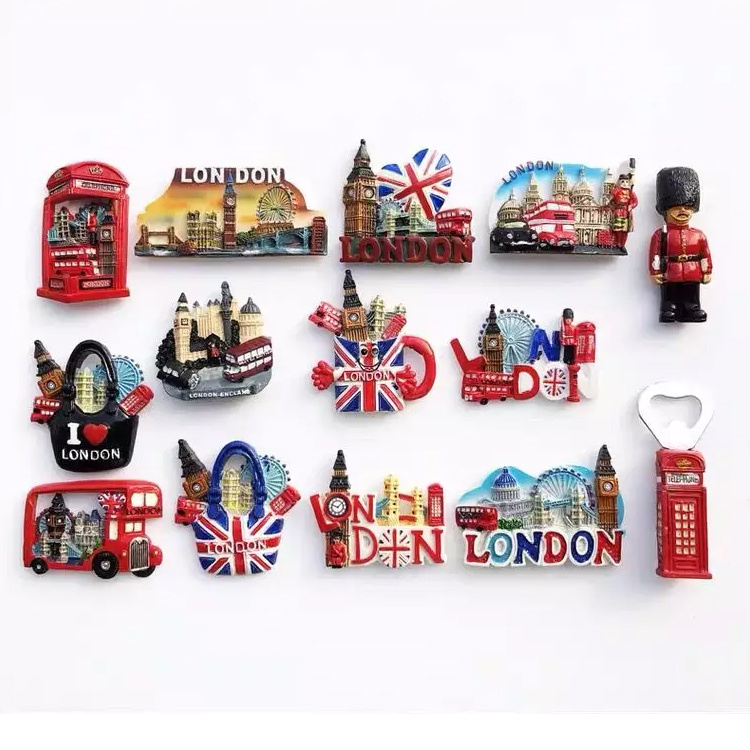 Quanzhou Factory Customized England Resin Magnet London Souvenir Fridge Magnet