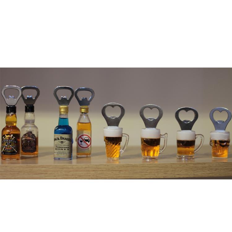 Bottle Opener Wholesale Souvenir Gift Fridge Magnet Bottle Opener Creative Refrigerator Decoration Plastic Beer Bottle Opener