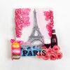 Customized Resin Hand Painted City Scenery France Paris Souvenir Fridge Magnet