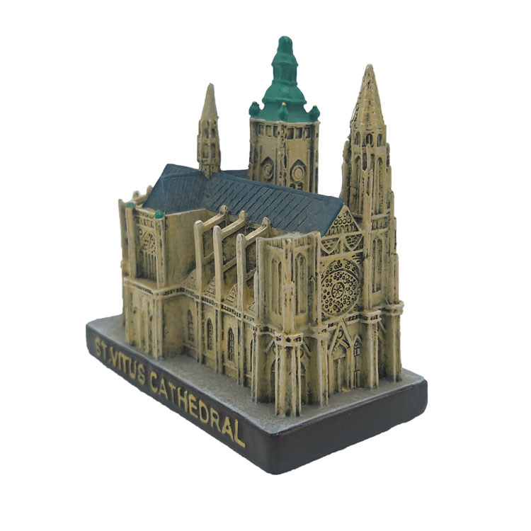 Customized Famous Resin 3D Building Model Church Souvenir Statue