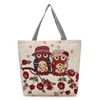 Wholesale Fair Lovely Canvas Owl Tote Bag Personalized Handbags Tourist Beach Bag