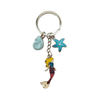 Factory Wholesale Custom Logo Girls Luxury Beach Sea Ocean Souvenir Alloy Metal Mermaid Keychain