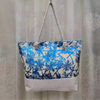 Wholesale Custom Flamingo Ladies Canvas Handbag Golden Printing Beach Bag