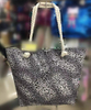 Wholesale Large Canvas Women Beach Bag Leopard Print Tote Bag