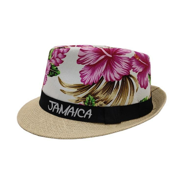 Wholesale Custom Logo Summer Beach Souvenir Holiday Paper Straw Fedora Hats