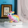 Modern Cute Resin Crafts Home Living Room Desktop Decorations Resin Rabbit Statue Colorful Rabbit Figurine