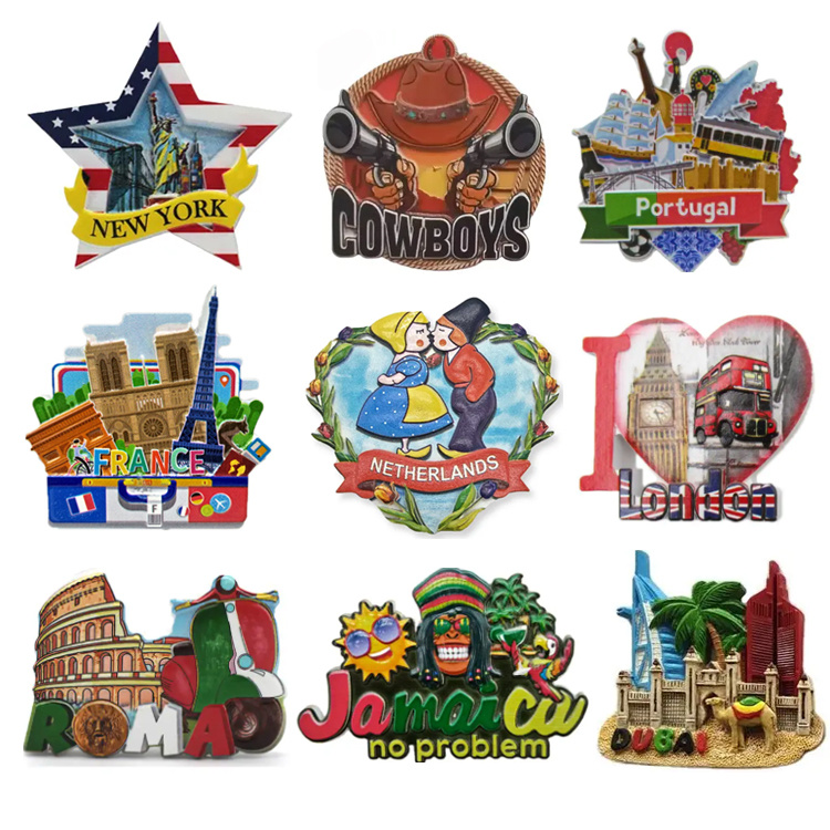 Customized European Landscape Tourist Resin 3D Slovakia Souvenir Fridge Magnet