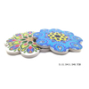 Wholesale Custom Shape Logo Printing Ceramic Boho Flower Coaster