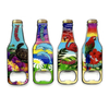 Custom Metal Foil Paper Tourist Souvenir Fridge Magnet Bottle Opener