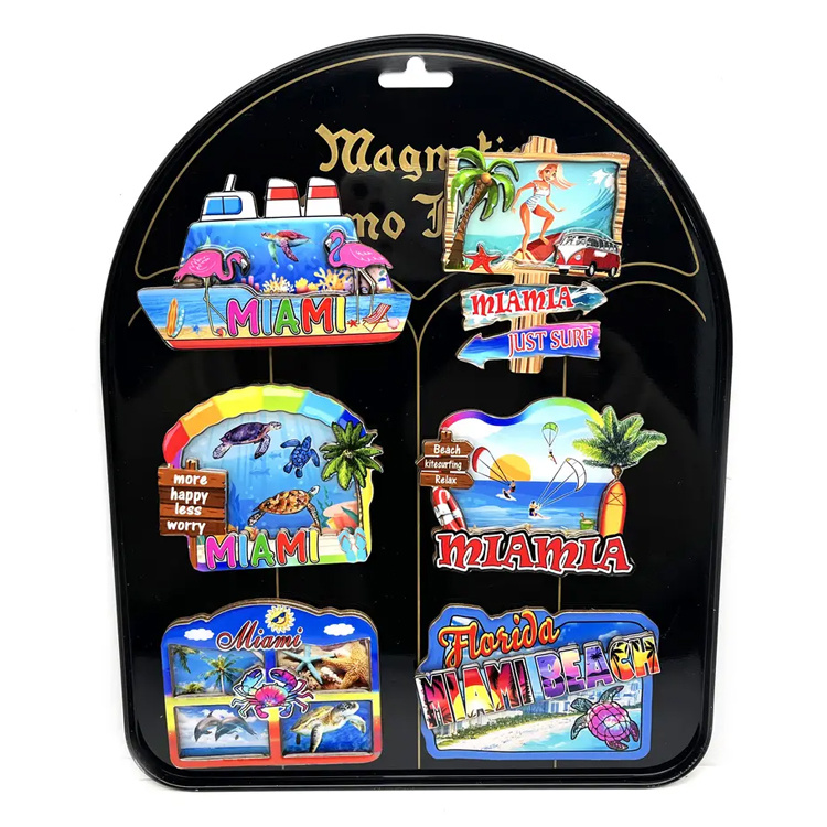 Wholesale Epoxy MDF Turtle Magnet Bahamas Beach Providence Island Souvenir Fridge Magnet