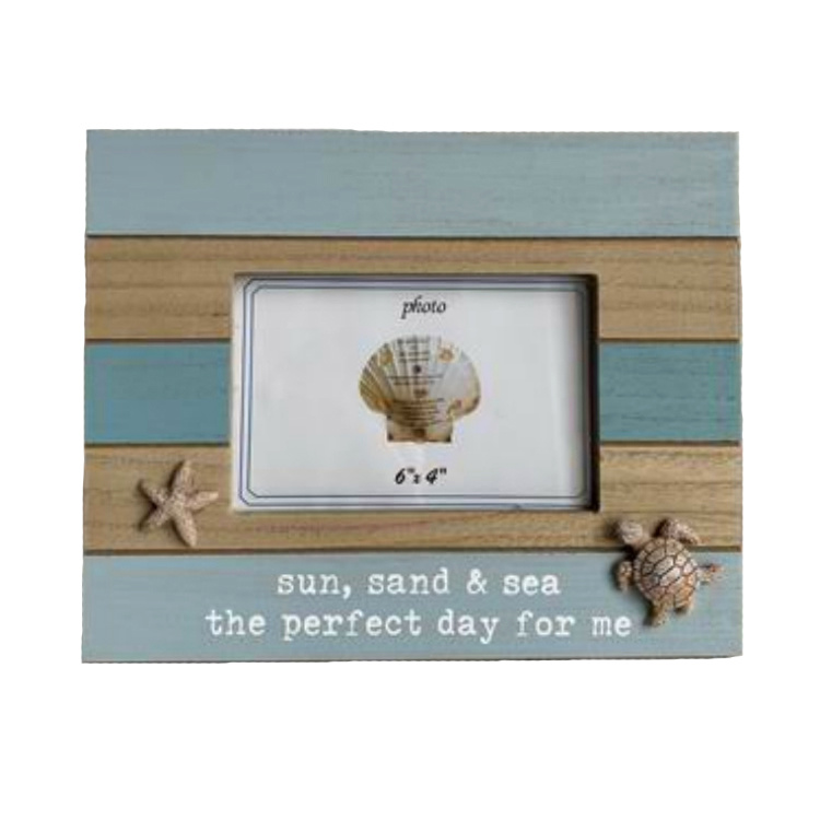 Wholesae Custom MDF Large 4X6 Beach Souvenir Distressed Wood Vintage Picture Frames