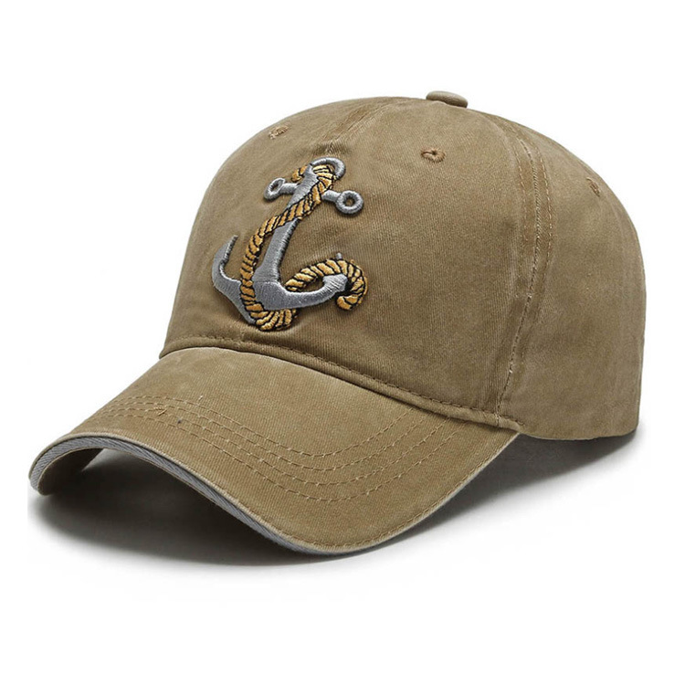 Wholesale Cheap Anchor Logo Outdoor Travel Washed Denim Vintage Baseball Cap