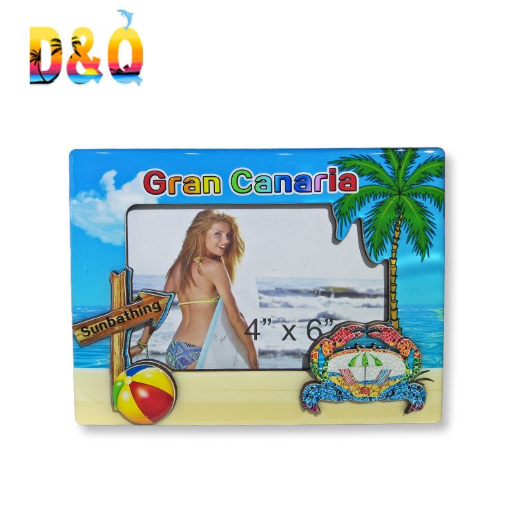 Custom Logo Travel Gift 4X6 Epoxy Florida Beach Souvenir Photo Frame