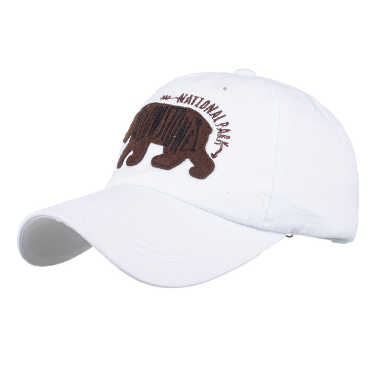 Custom Logo Animal Black Bear Embroidery Baseball Cap