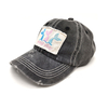 Custom Logo Washed Distressed Patch Embroidered Baseball Cap