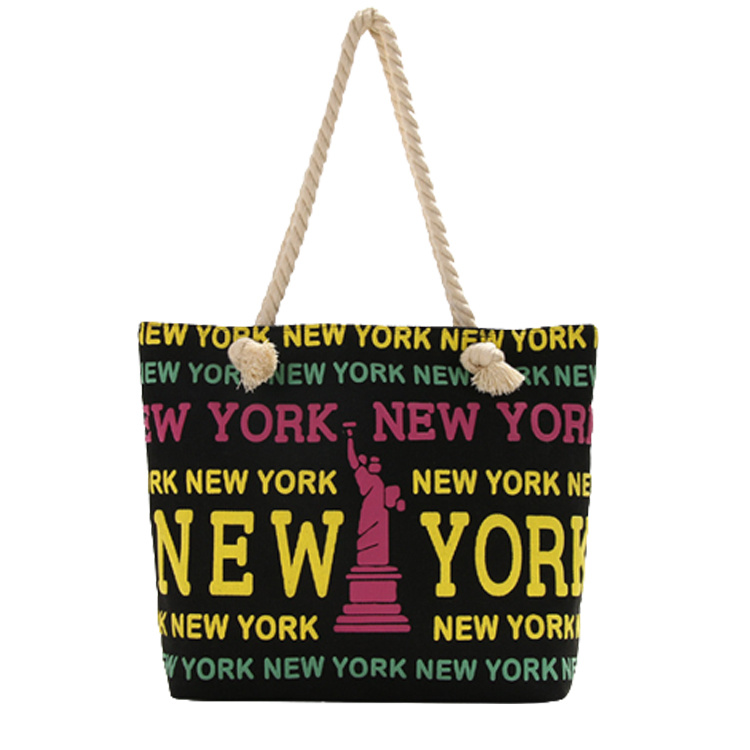 Custom Logo Canvas Paris City Name Printing Souvenir Bag