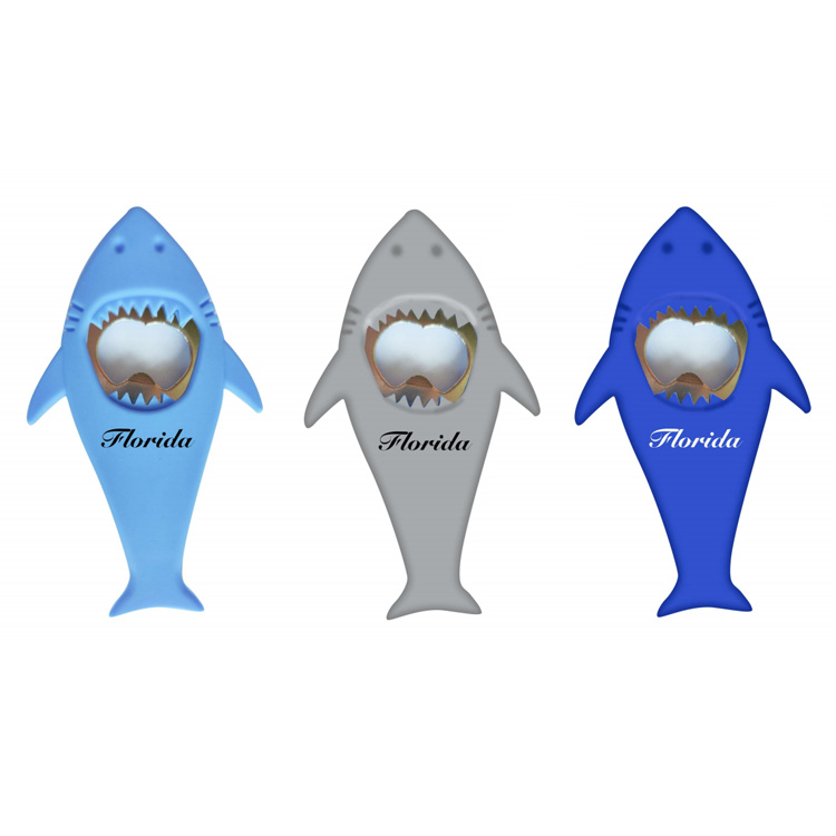 Wholesale Animal Shape PVC Silicone Shark Bottle Opener