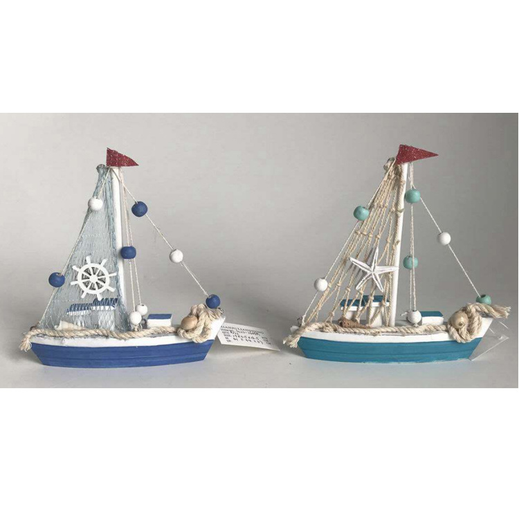 Wholesale Home Decor Wood Craft Tourist Souvenir Wooden Sailor Boat Model