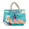 Customized Logo Printing Tourist Souvenir Summer Beach Seagull Nautical Canvas Tote Bag