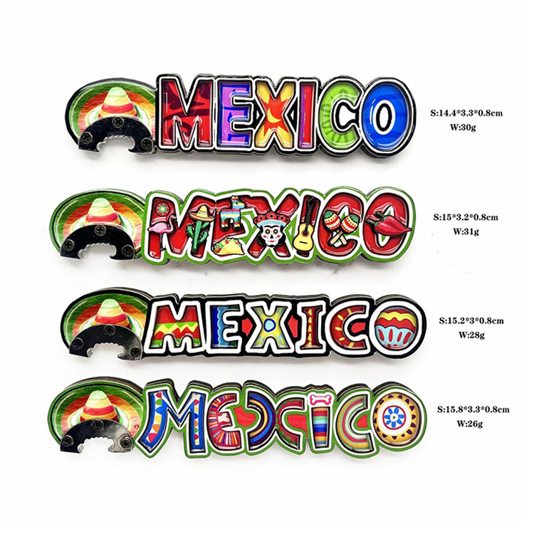 Custom Shape MDF Wood Cactus Fridge Magnets Mexico Souvenir Bottle Opener