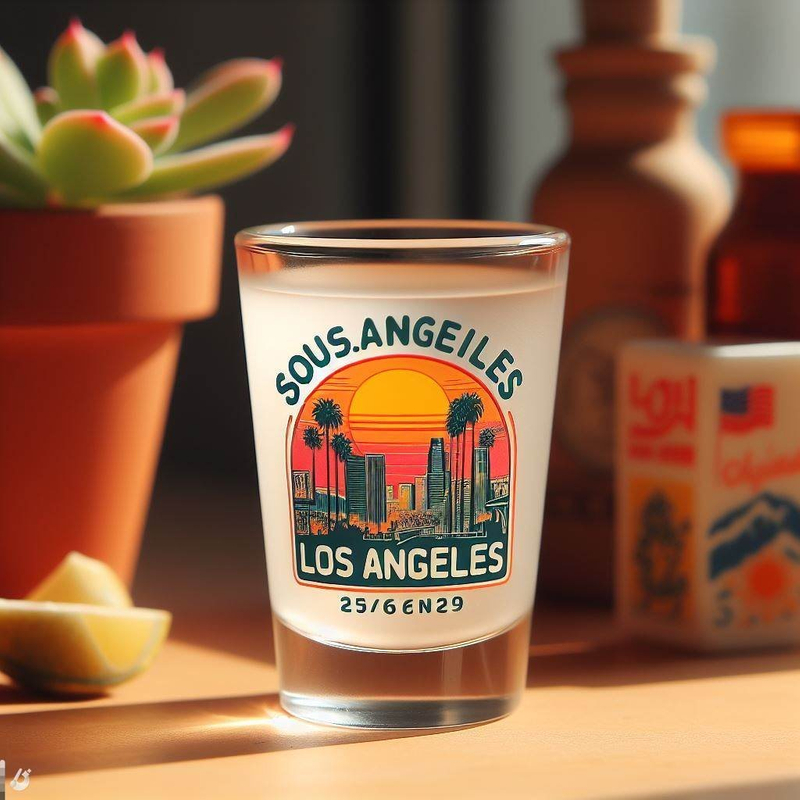 Custom Logo 1.5oz USA City Souvenir Los Angeles Shot Glasses