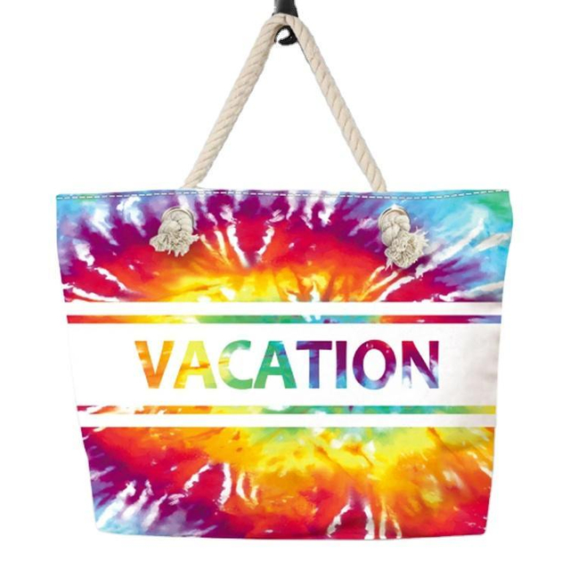 Custom Logo Printing Canvas Beach Tote Bag Guam Souvenir Beach Bags