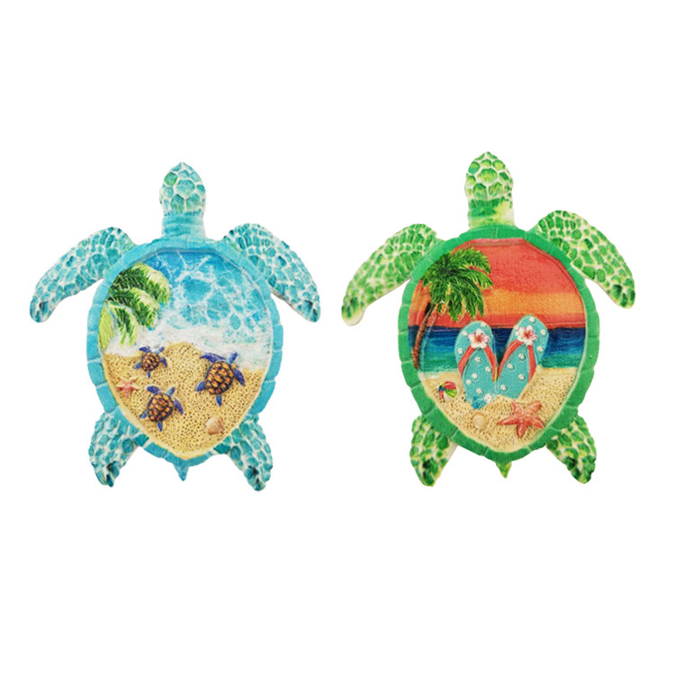 Custom Resin Printing Beach Souvenir Greece Turtle Fridge Magnet