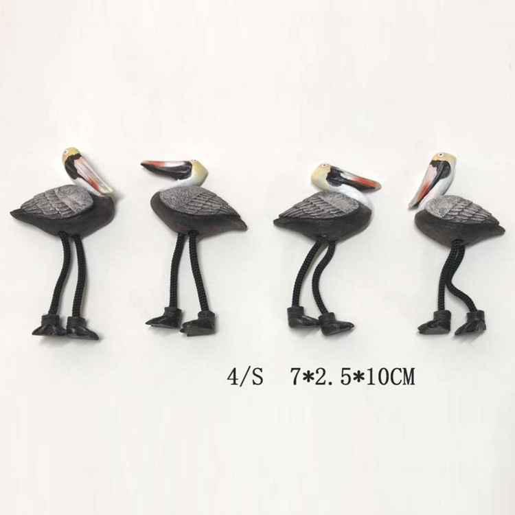 Wholesale Custom Resin Bird Pelican Souvenir Fridge Magnet