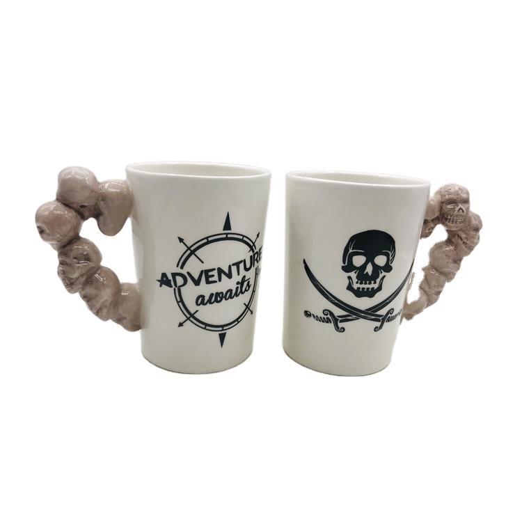 Wholesale Custom Creative Souvenir Gift Skeleton Skull Ceramic Mug