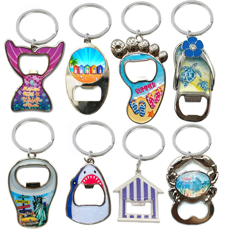 Custom Logo Travel Key Chain I Love Beach Turtle Rotating Spinning Metal Maldives Souvenir Keychain