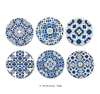 Wholesale Custom Printing Square Round Souvenir Portugal Blue and White Porcelain Coaster