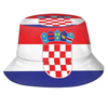 Custom Logo Print Double Sided Breathable Flag Tourist Souvenir London England Bucket Hats