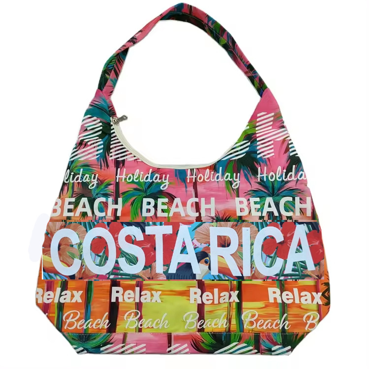 Custom Logo Printing Canvas Toucan Sloth Beach Tote Bag Costa Rica Souvenir Bag