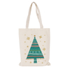 Custom Print Canvas Cotton Christmas Shopping Bag Christmas Tote Bag