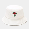 Promotional Custom Logo Bucket Hat Embroidered Flower Rose Hat