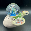 Custom Logo Florida Beach Souvenir Resin Turtle Water Globe Turtle Egg Snow Globe