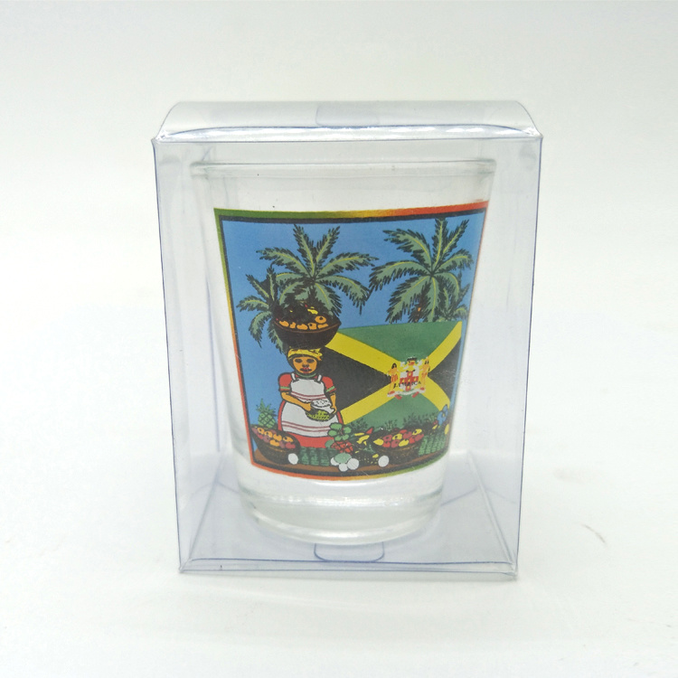 Wholesale Tourist Souvenir Shot Glass Flag Custom Shot Glasses with Box