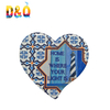 Custom Printing Blue and White Porcelain Design Ceramic Lisboa Tourist Souvenir Portugal Lisbon Fridge Magnet