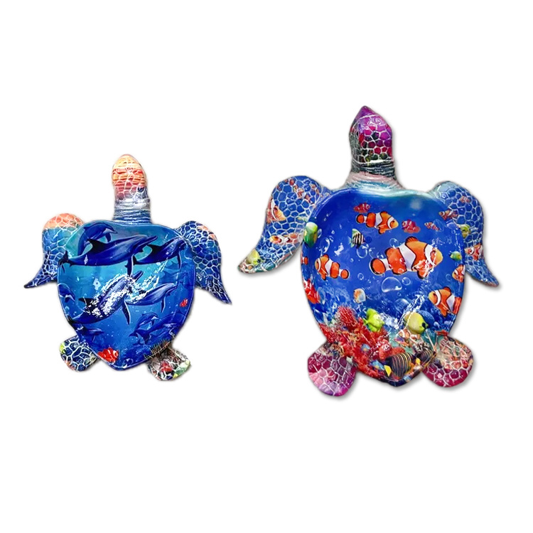 Wholesale Personalized Tropical Beach Souvenir Turtle Resin Fish Ashtray