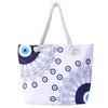 Wholesale Custom Logo Printing Designer Fashion Women Canvas Evil Eye Beach Tote Bag