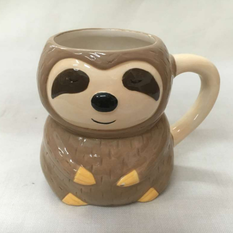 Wholesale Honduras Costa Rica Souvenir Sloth Cup Handmade Ceramic Sloth Mug