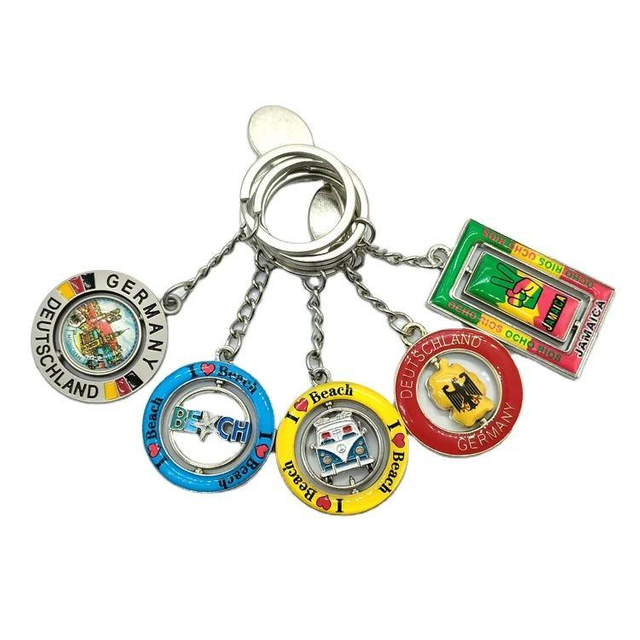 Customised Logo Metal Beach Souvenir Shoes Shoes Flip Flop Keychain