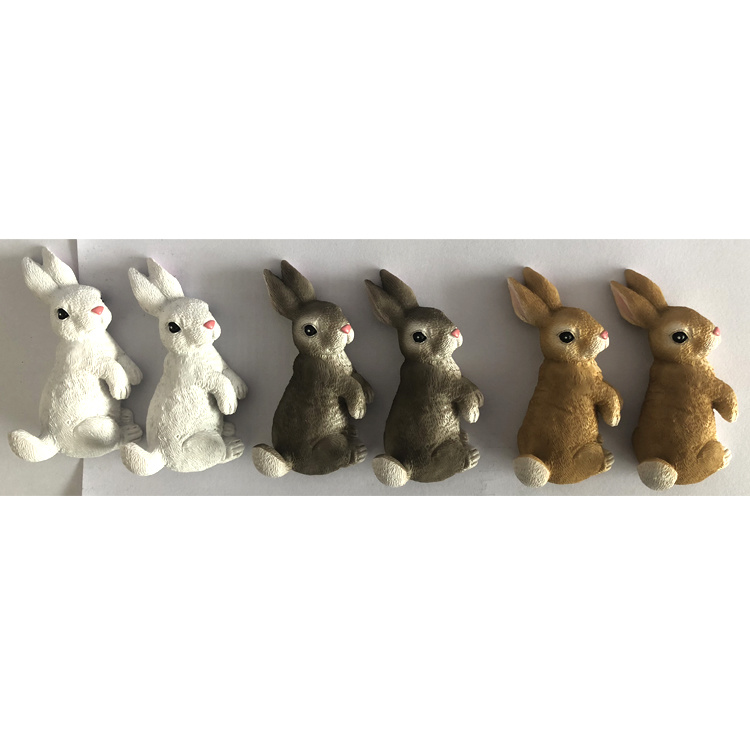 Wholesale Mini Dog Rabbit Cat Animal Statue Resin Miniature Figurines for Gift