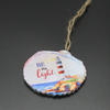 Custom Printed Shell Shaped Resin Christmas Ornament for Hanging