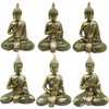 Handmade Polyresin Craft Buddha Figurine Resin Gold Buddha Statue Home Decoration