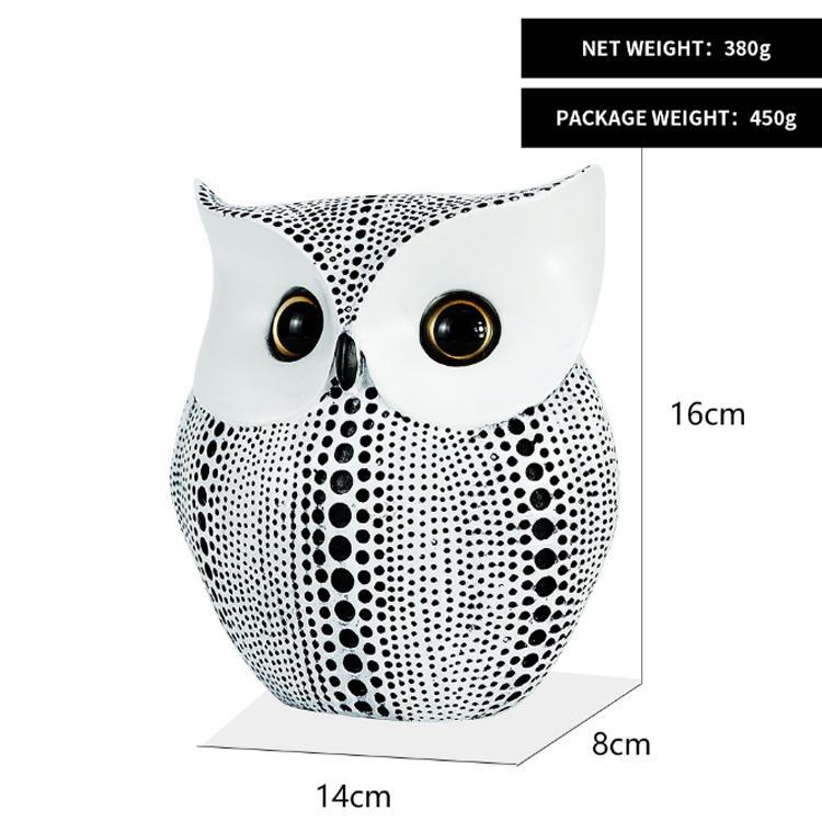 Nordic Style Resin Owl Statue for Home Decor Accents Living Room Office Decoration